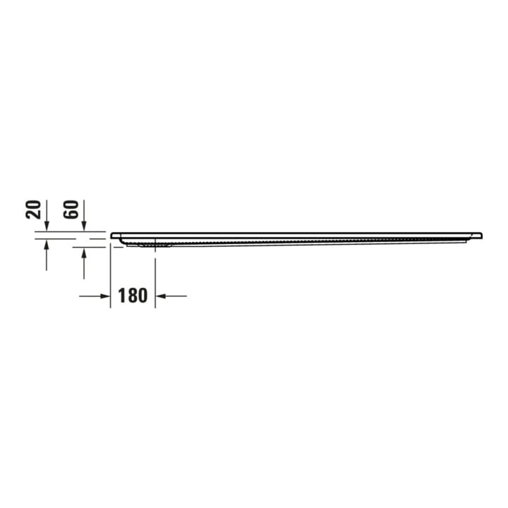 Duravit Rechteck-Duschwanne Starck Slimline 150x90x6cm, weiß