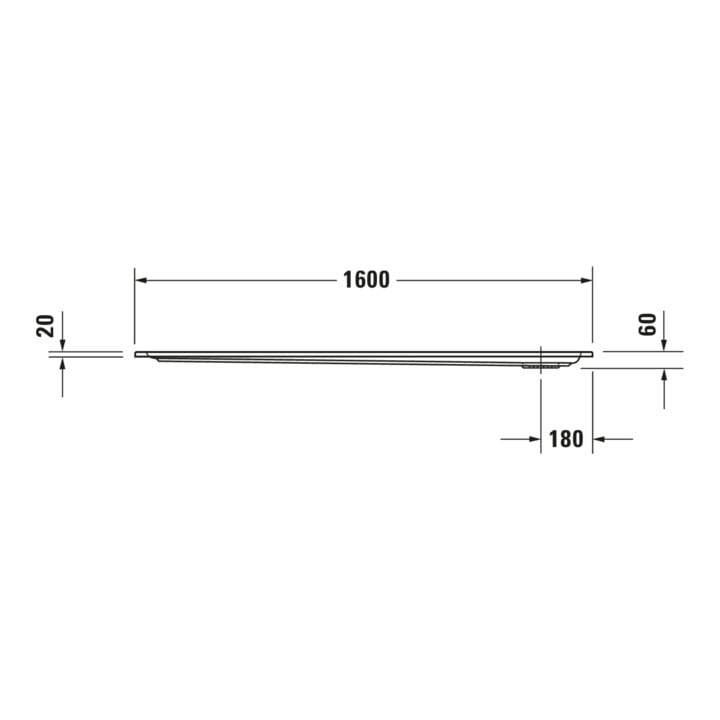Duravit Rechteck-Duschwanne Starck Slimline 160x90x6cm, Antislip, weiß