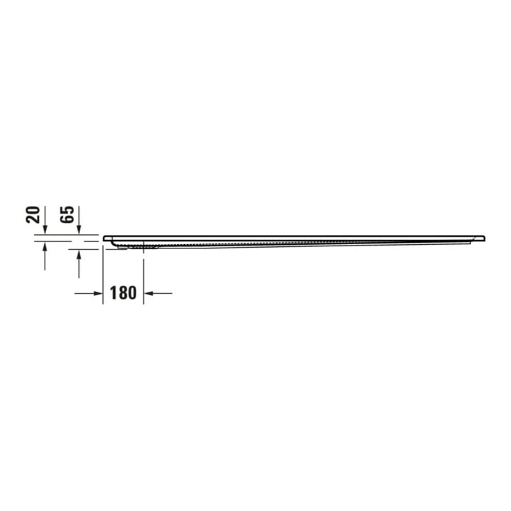 Duravit Rechteck-Duschwanne Starck Slimline 170x80x6cm, weiß