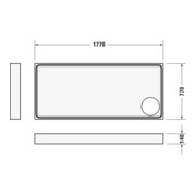 Duravit Rechteck-Duschwanne Starck Slimline 180x80x6,5cm, Antislip, weiß-5
