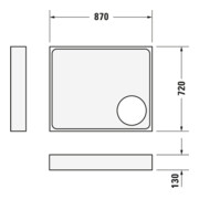 Duravit Rechteck-Duschwanne Starck Slimline 90x75x4,5cm, Antislip, weiß-4