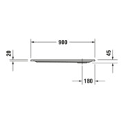 Duravit Rechteck-Duschwanne Starck Slimline 90x75x4,5cm, Antislip, weiß-5