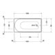 Duravit Rechteck-Whirlwanne D-Neo 150x75cm, EB-Version, 1 RS, weiß-3