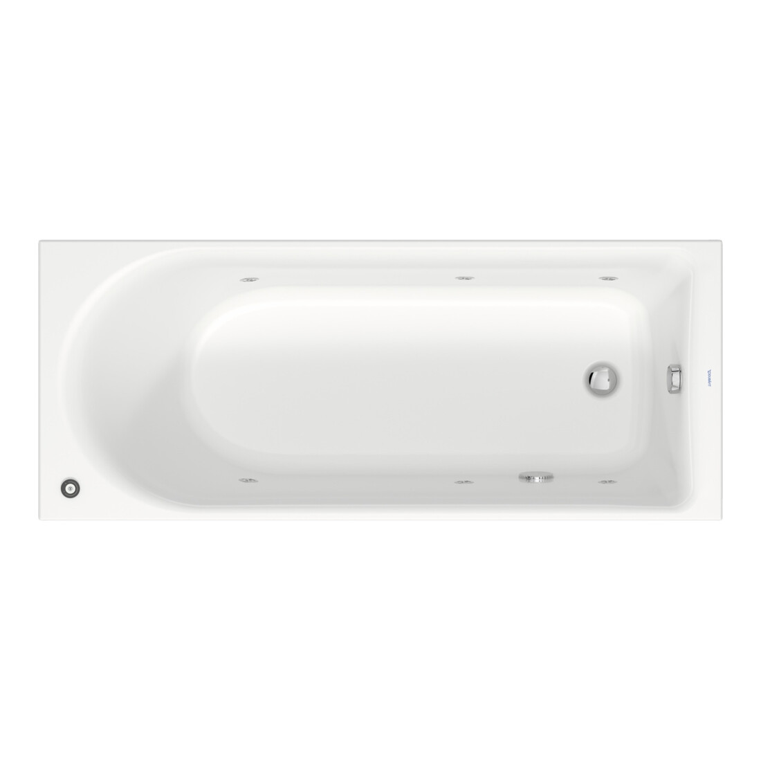 Duravit Rechteck-Whirlwanne D-Neo 170x70cm, EB-Version, 1 RS, weiß