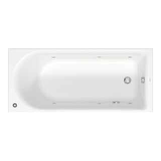 Duravit Rechteck-Whirlwanne D-Neo 170x75cm, EB-Version, 1 RS, weiß