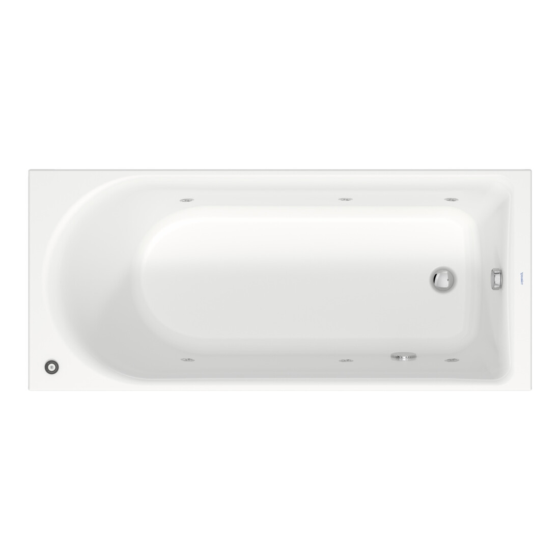Duravit Rechteck-Whirlwanne D-Neo 170x75cm, EB-Version, 1 RS, weiß