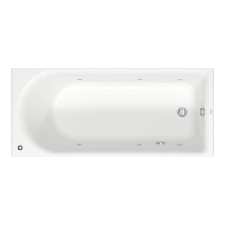 Duravit Rechteck-Whirlwanne D-Neo 180x80cm, EB-Version, 1 RS, weiß