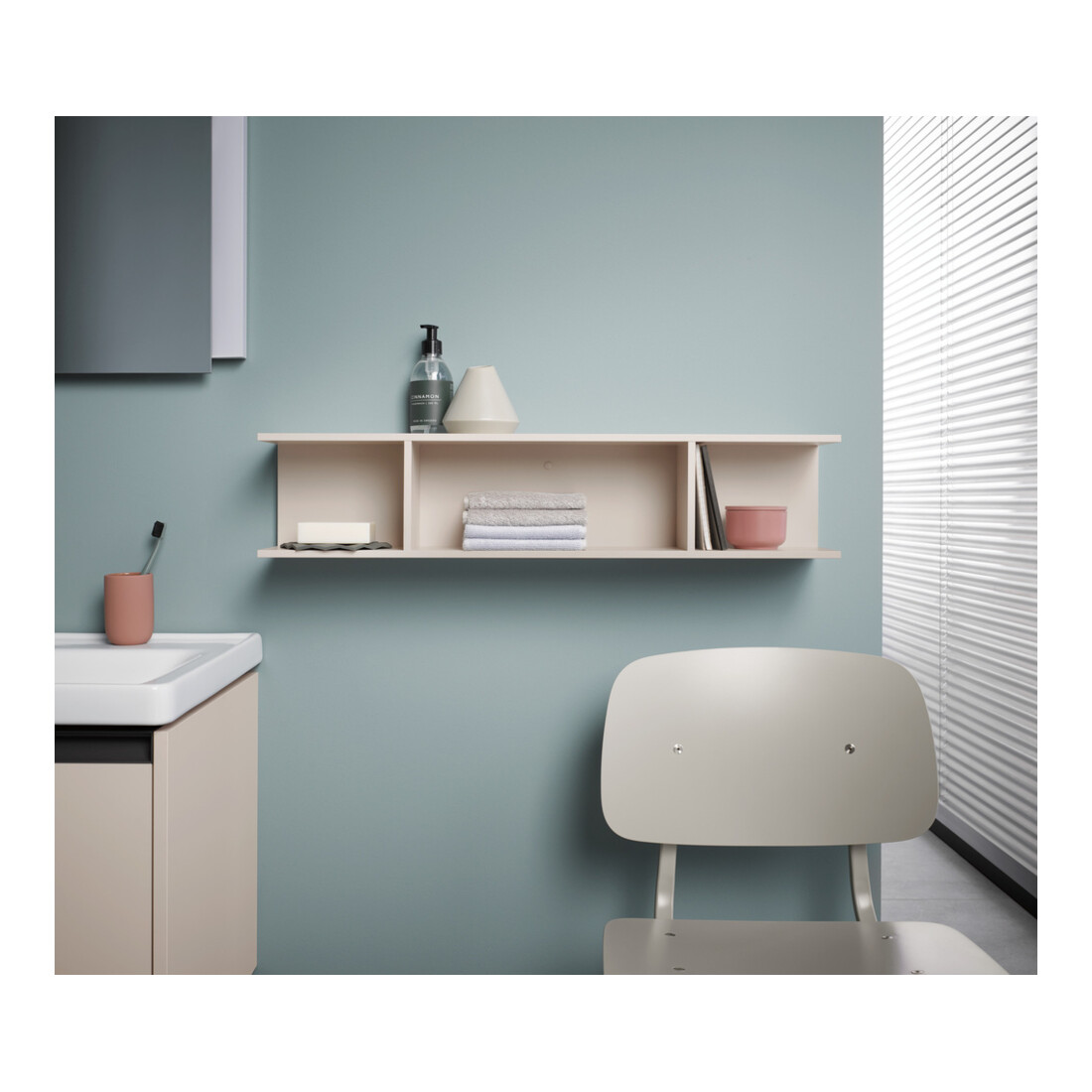 Duravit Regal Ketho.2 80x15x17cm, hor, 3 Fäch., Tau supermatt