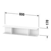 Duravit Regal Ketho.2 80x15x17cm, hor, 3 Fächer, eiche schwarz-3