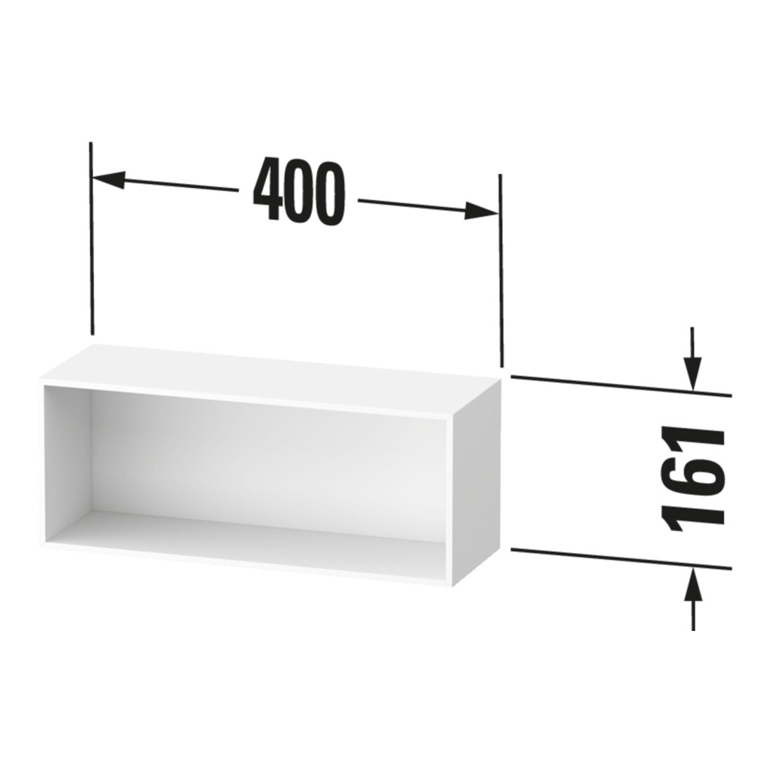 Duravit Regal Zencha 40x14x16,1cm, hor, graphit supermatt