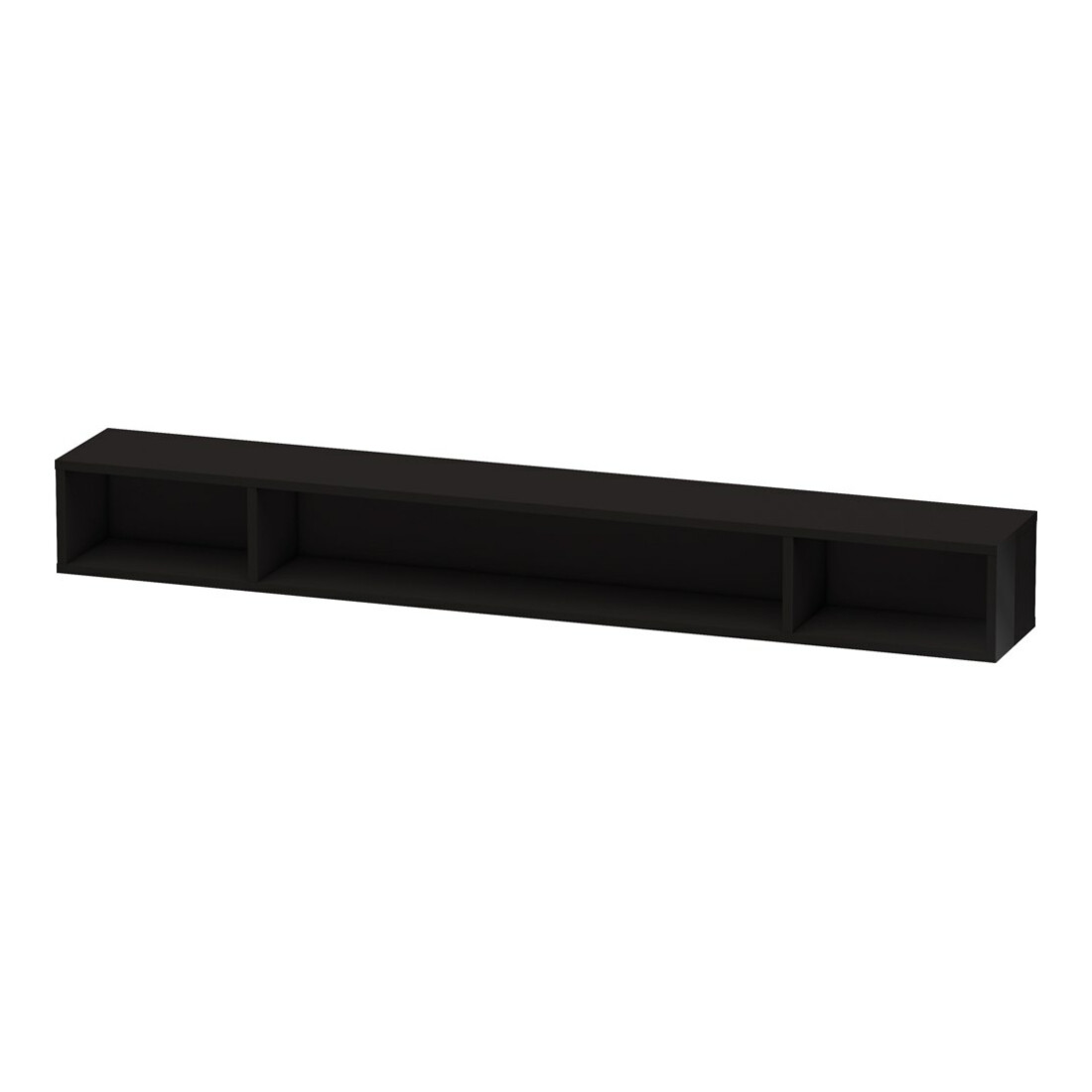 Duravit Regalelement L-Cube 100x14cm, sw hgl, 3 Fächer, horizontal