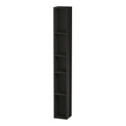 Duravit Regalelement L-Cube 18x18x140cm, 5 Fäch., vert, sw Hochglanz