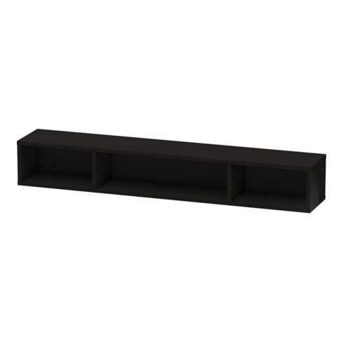Duravit Regalelement L-Cube 80x14cm, sw hgl, 3 Fächer, horizontal