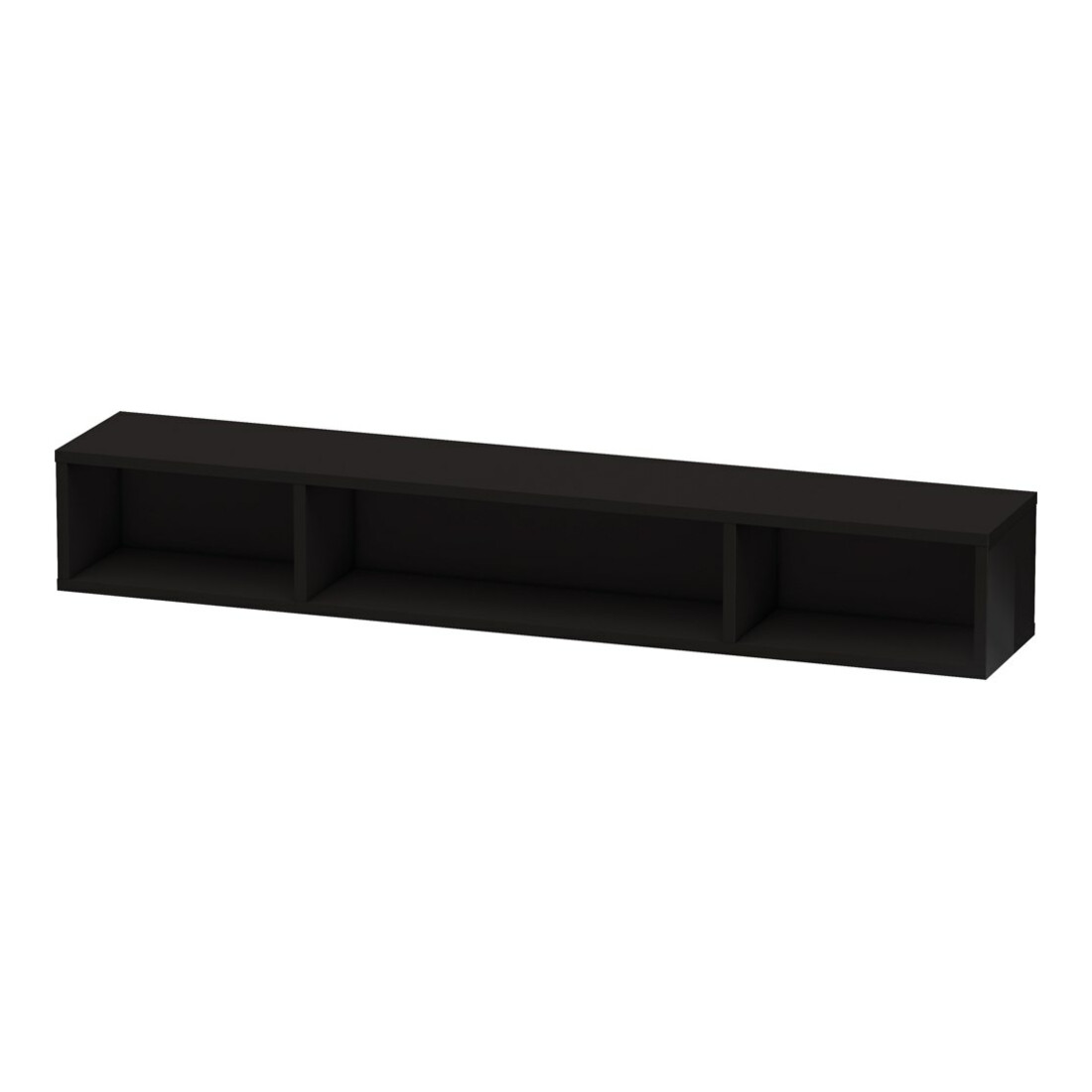 Duravit Regalelement L-Cube 80x14cm, sw hgl, 3 Fächer, horizontal