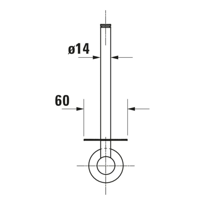 Duravit Reserve-Papierhal. D-Code 6x9,5cm, chrom
