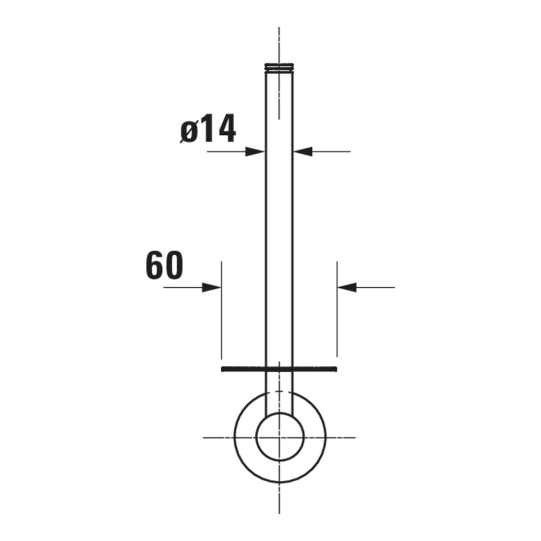 Duravit Reserve-Papierhal. D-Code 6x9,5cm, chrom