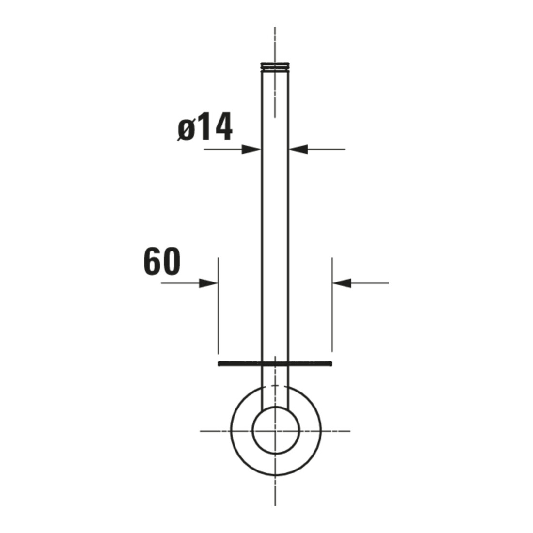 Duravit Reserve-Papierhal. D-Code 6x9,5cm, chrom