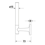Duravit Reserve-Papierhal. Starck T 5x7,3cm, Bronze gebürstet-4