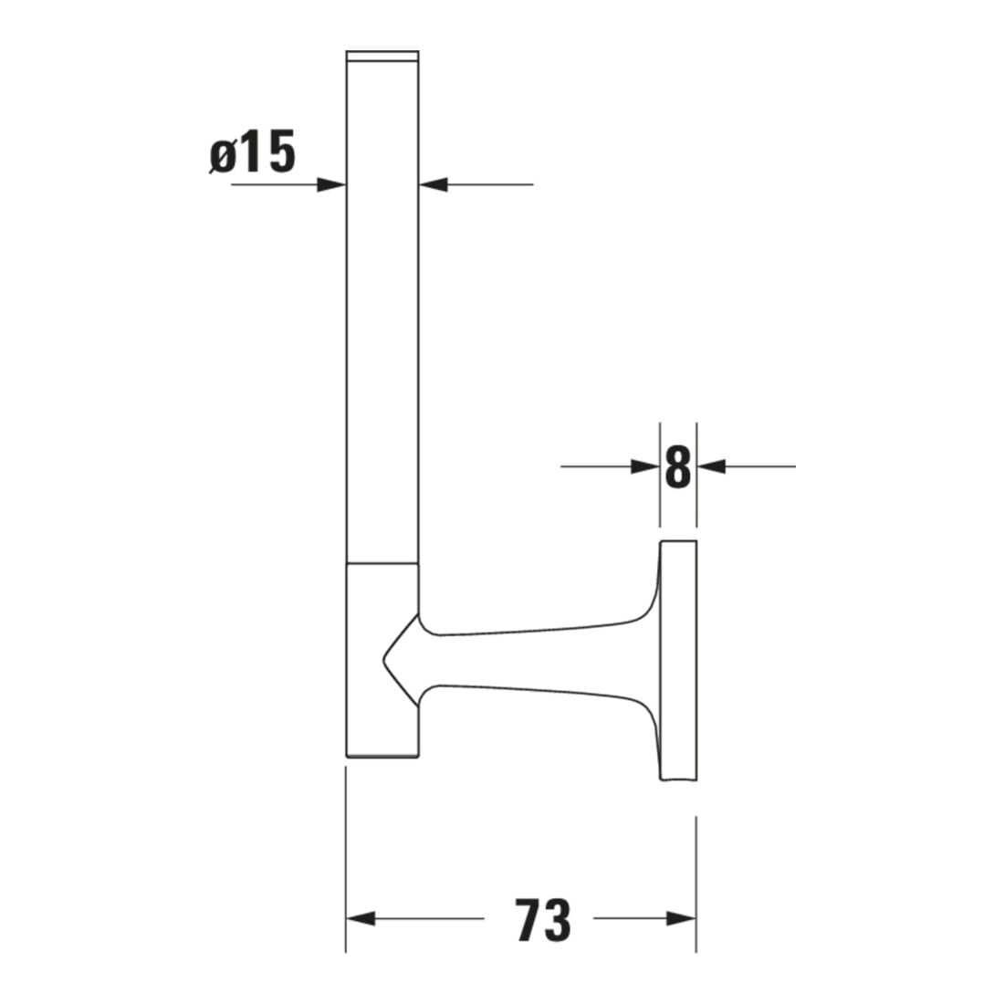 Duravit Reserve-Papierhal. Starck T 5x7,3cm, Gold poliert