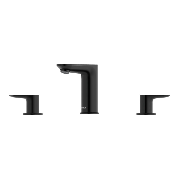 Duravit Robinet de lavabo 3 trous Wave, portée 129 mm, noir mat