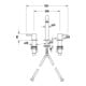 Duravit Robinet lavabo 3 trous Circle Sortie 140 mm, sans tirette, chrome