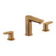 Duravit Robinet lavabo 3 trous Wave, bec 129 mm, bronze brossé-1