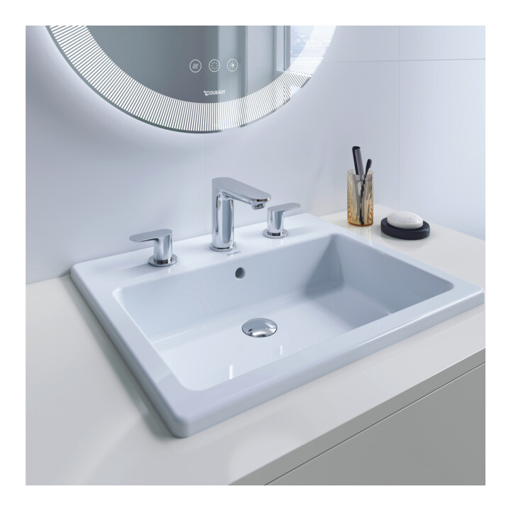 Duravit Robinet lavabo 3 trous Wave, portée 129 mm, chrome