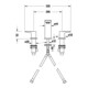 Duravit Robinet lavabo 3 trous Wave, portée 129 mm, chrome