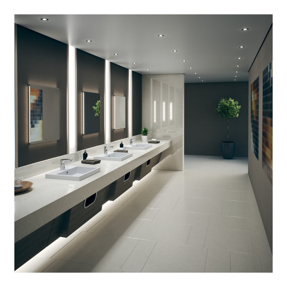 Duravit Robinet lavabo infrarouge Sensor 1 réseau, sortie 122 mm, régulation temp., chromé