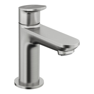 Duravit Robinet sur pied Wave, portée 90 mm, acier inoxydable brossé