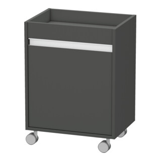 Duravit Rollcontainer Ketho 50x36x67 cm, porte à gauche, graphite mat
