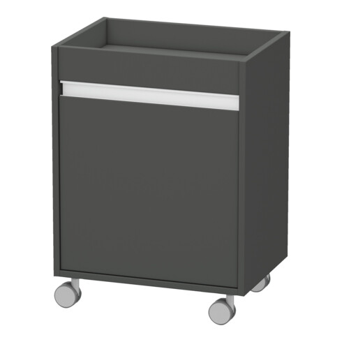 Duravit Rollcontainer Ketho 50x36x67 cm, porte à gauche, graphite mat