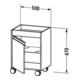 Duravit Rollcontainer Ketho 50x36x67 cm, porte à gauche, graphite mat-3