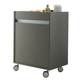 Duravit Rollcontainer Ketho 50x36x67 cm, porte droite, basalte mat