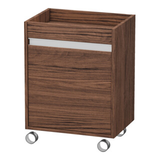 Duravit Rollcontainer Ketho 50x36x67 cm, porte gauche, noyer foncé
