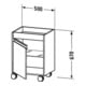 Duravit Rollcontainer Ketho 50x36x67cm, Tür links, graphit matt-3