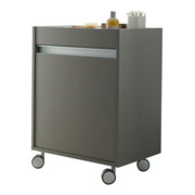 Duravit Rollcontainer Ketho 50x36x67cm, Tür rechts, graphit matt