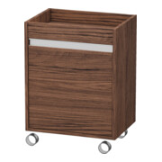 Duravit Rollcontainer Ketho 50x36x67cm, Tür rechts, nussbaum dunkel