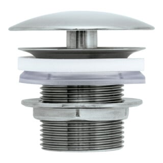 Duravit Schaftventil d 72mm, f WT o. ÜL, Edelstahl gebürstet