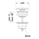 Duravit Schaftventil d 72mm, f WT o. ÜL, grau Seidenmatt-3