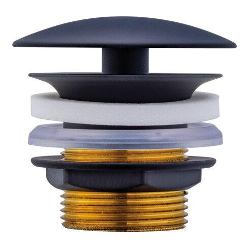 Duravit Schaftventil d 72mm, f WT ohne Überlauf, schwarz matt