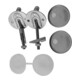 Duravit Scharnier-Set f Sitz m/o Absenkautomatik, Edelstahl-1