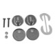 Duravit Scharnier-Set f WC-Sitz mit Absenkautomatik, Edelstahl-1