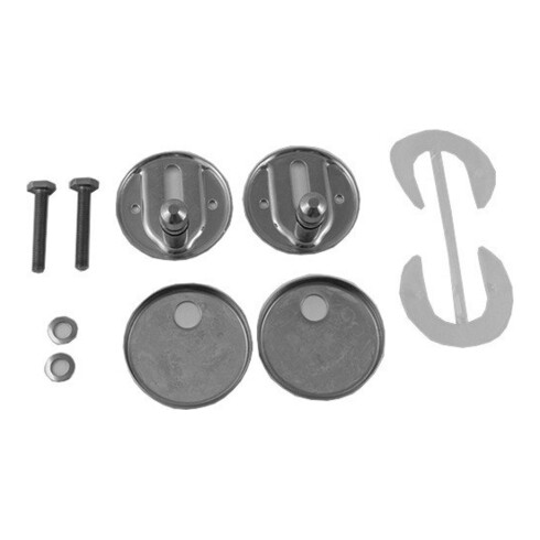 Duravit Scharnier-Set f WC-Sitz mit Absenkautomatik, Edelstahl