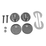 Duravit Scharnier-Set f WC-Sitz mit Absenkautomatik, Edelstahl