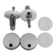 Duravit Scharnier-Set f WC-Sitz mit Absenkautomatik, Edelstahl-1