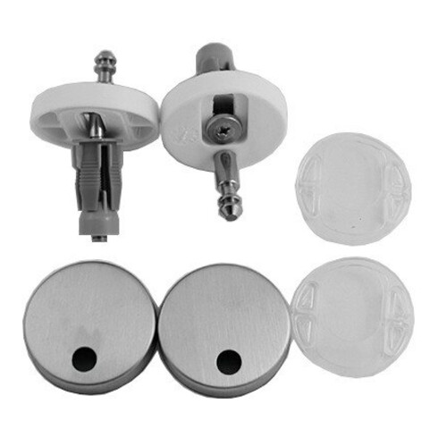 Duravit Scharnier-Set f WC-Sitz mit Absenkautomatik, Edelstahl