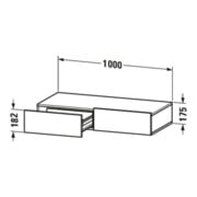 Duravit Schubkastenablage DuraStyle 100x44cm, 2 SBK, betg/ba ma, m Konsole-4
