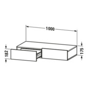 Duravit Schubkastenablage DuraStyle 100x44cm, 2 SBK, gra m/bas ma, m Konsole-4