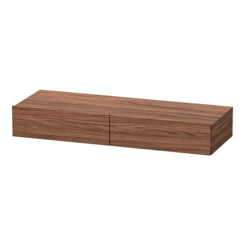 Duravit Schubkastenablage DuraStyle 120x44cm, 2 SBK, Nussb dkl., m Konsole